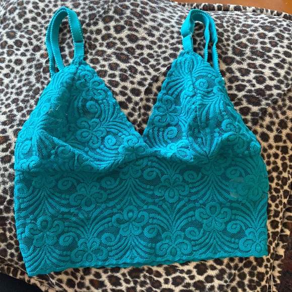 Vintage teal lace bralette - Picture 11 of 15